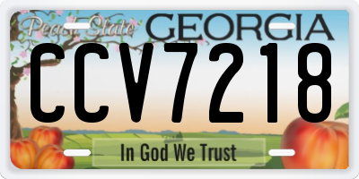GA license plate CCV7218