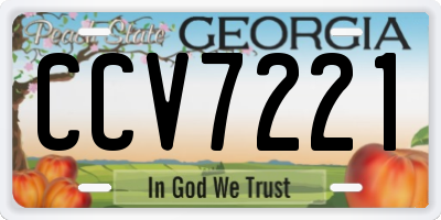 GA license plate CCV7221