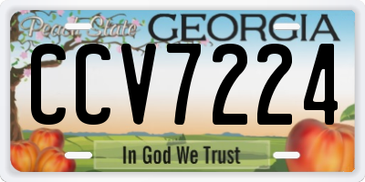 GA license plate CCV7224
