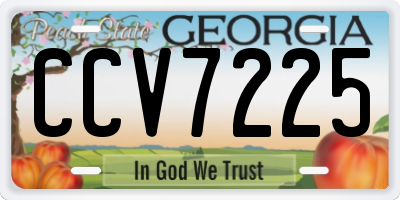GA license plate CCV7225