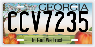 GA license plate CCV7235