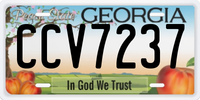 GA license plate CCV7237