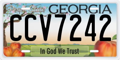 GA license plate CCV7242