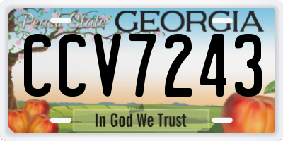 GA license plate CCV7243
