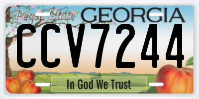 GA license plate CCV7244