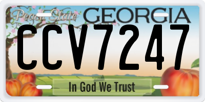GA license plate CCV7247