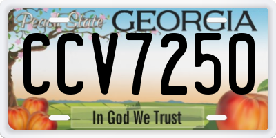 GA license plate CCV7250