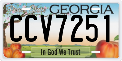 GA license plate CCV7251