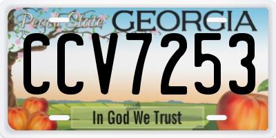 GA license plate CCV7253