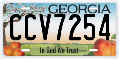 GA license plate CCV7254