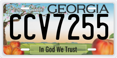 GA license plate CCV7255