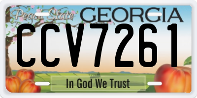 GA license plate CCV7261