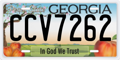 GA license plate CCV7262