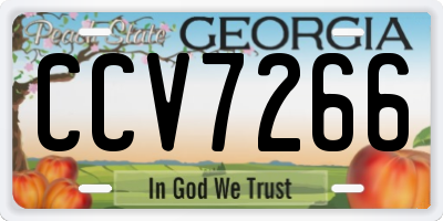 GA license plate CCV7266