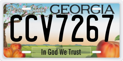 GA license plate CCV7267