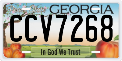 GA license plate CCV7268