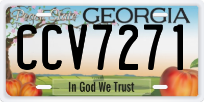 GA license plate CCV7271