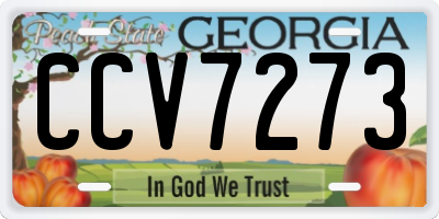 GA license plate CCV7273