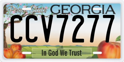 GA license plate CCV7277