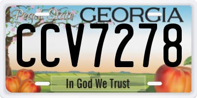 GA license plate CCV7278