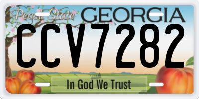 GA license plate CCV7282