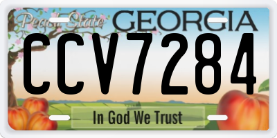 GA license plate CCV7284