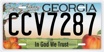 GA license plate CCV7287