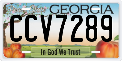 GA license plate CCV7289