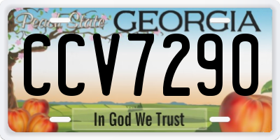 GA license plate CCV7290