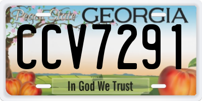 GA license plate CCV7291