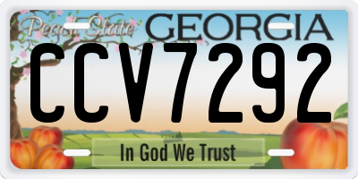 GA license plate CCV7292