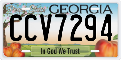 GA license plate CCV7294