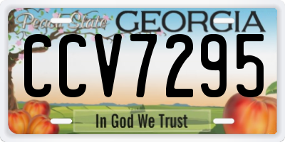 GA license plate CCV7295