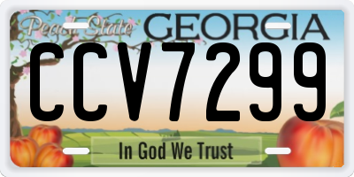 GA license plate CCV7299