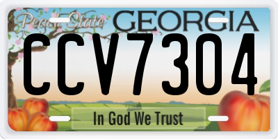 GA license plate CCV7304