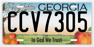 GA license plate CCV7305