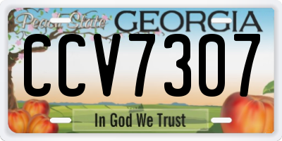GA license plate CCV7307