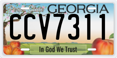 GA license plate CCV7311