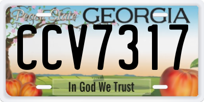 GA license plate CCV7317