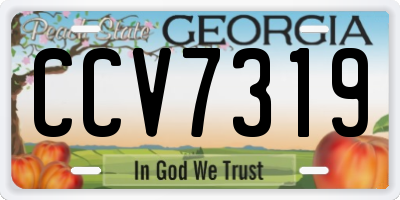 GA license plate CCV7319