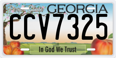 GA license plate CCV7325