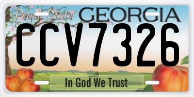 GA license plate CCV7326