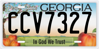 GA license plate CCV7327