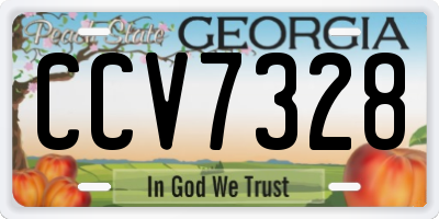 GA license plate CCV7328