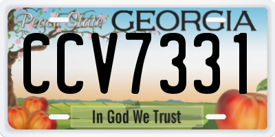 GA license plate CCV7331
