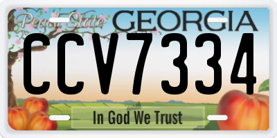 GA license plate CCV7334