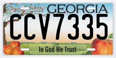GA license plate CCV7335