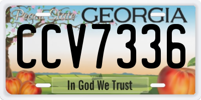 GA license plate CCV7336
