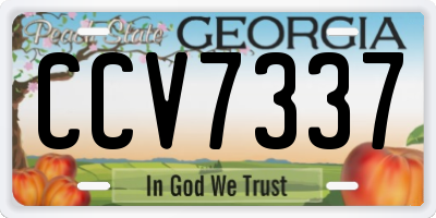 GA license plate CCV7337