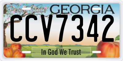 GA license plate CCV7342
